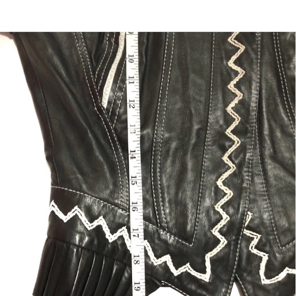 Foce 100% Leather Moto Jacket Sz 38 - Picture 7 of 8